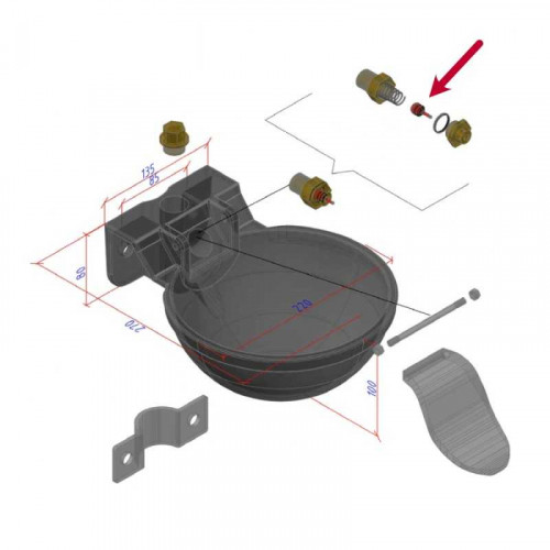 Eje de vÃ¡lvula con junta 2
