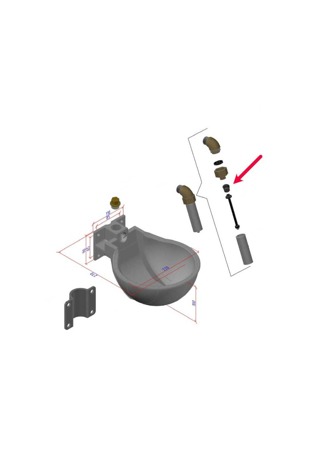 Muelle para vÃ¡lvula de 3/4''