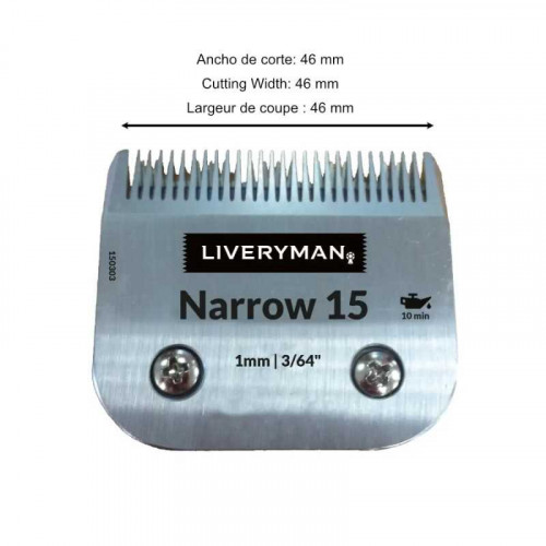 REPUESTO DE CUCHILLAS LIVERYMAN HARMONY NARROW 15 (1 mm) 2