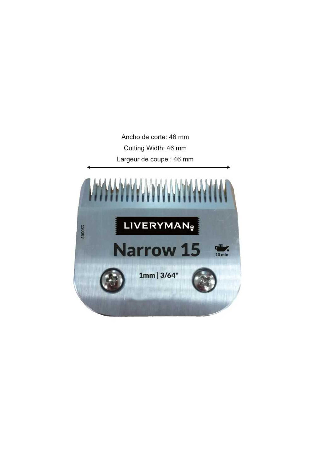 REPUESTO DE CUCHILLAS LIVERYMAN HARMONY NARROW 15 (1 mm)