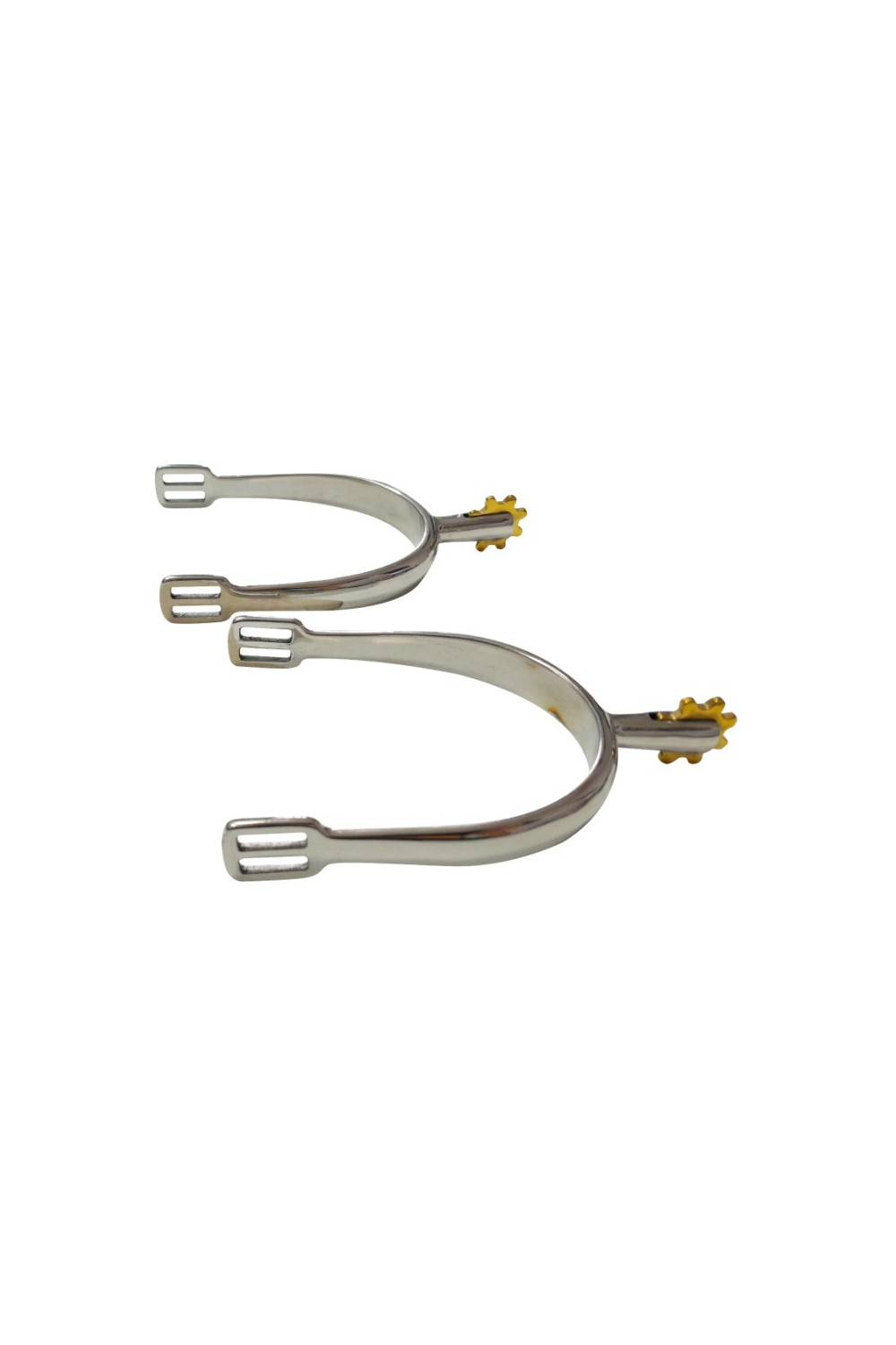 Espuela acero inox con ruleta dorada