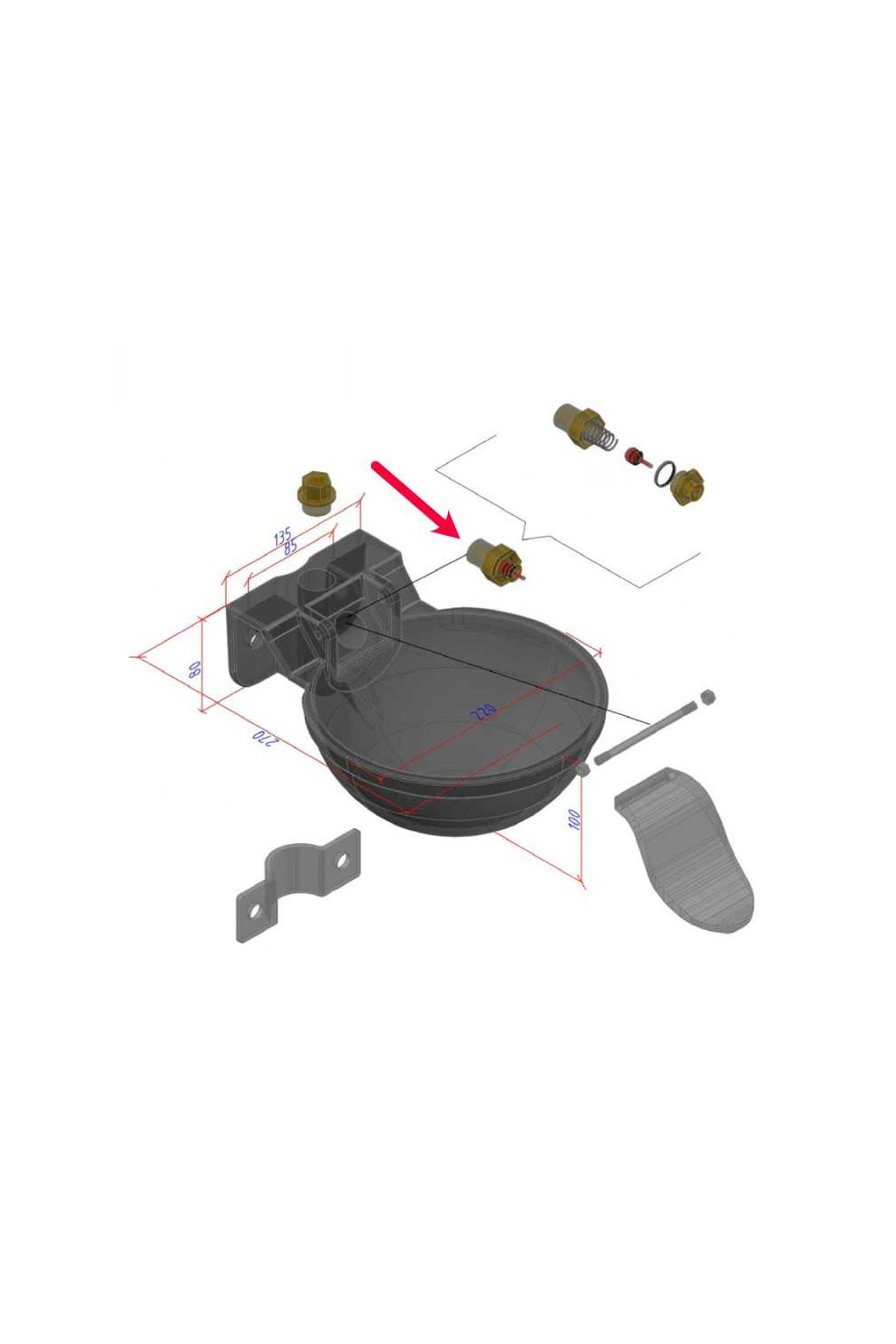 VÃLVULA PARA BEBEDERO DE LENGÃœETA