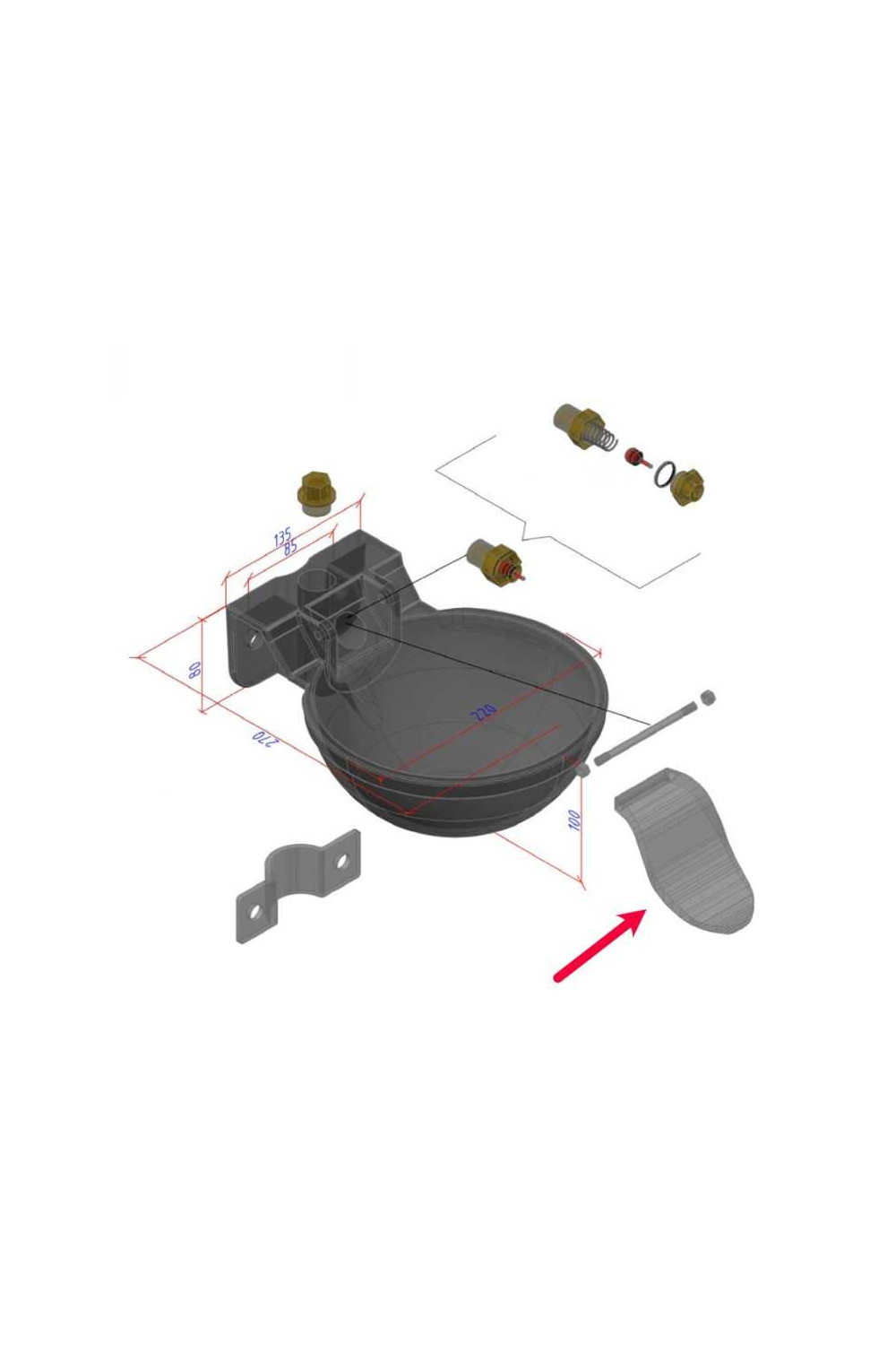 REPUESTO LENGÃœETA PARA BEBEDERO