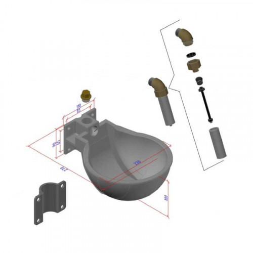 BEBEDERO CON VÃLVULA DE ALUMINIO 2