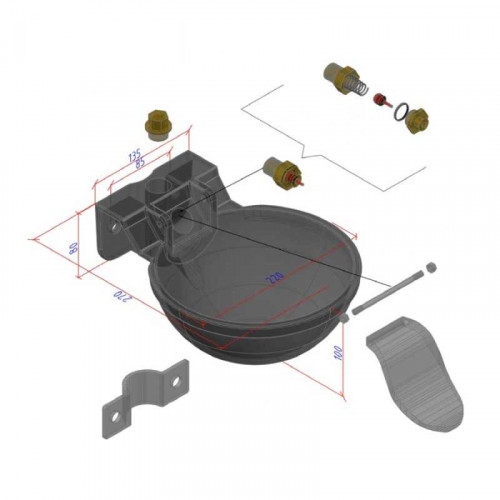BEBEDERO CON LENGÃœETA DE ALUMINIO 2